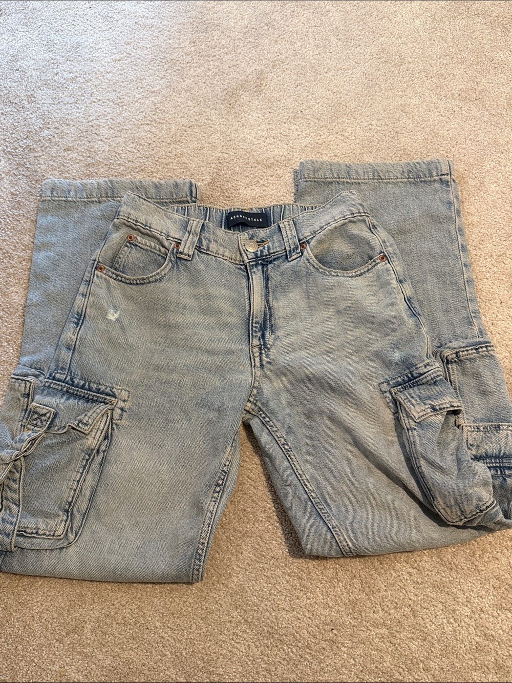 Aeropostale Light Blue Cargo Jeans